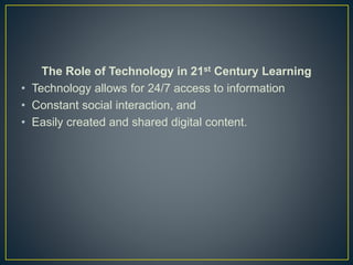 The Roles and Functions of Educational Technology in the 21st Century ...