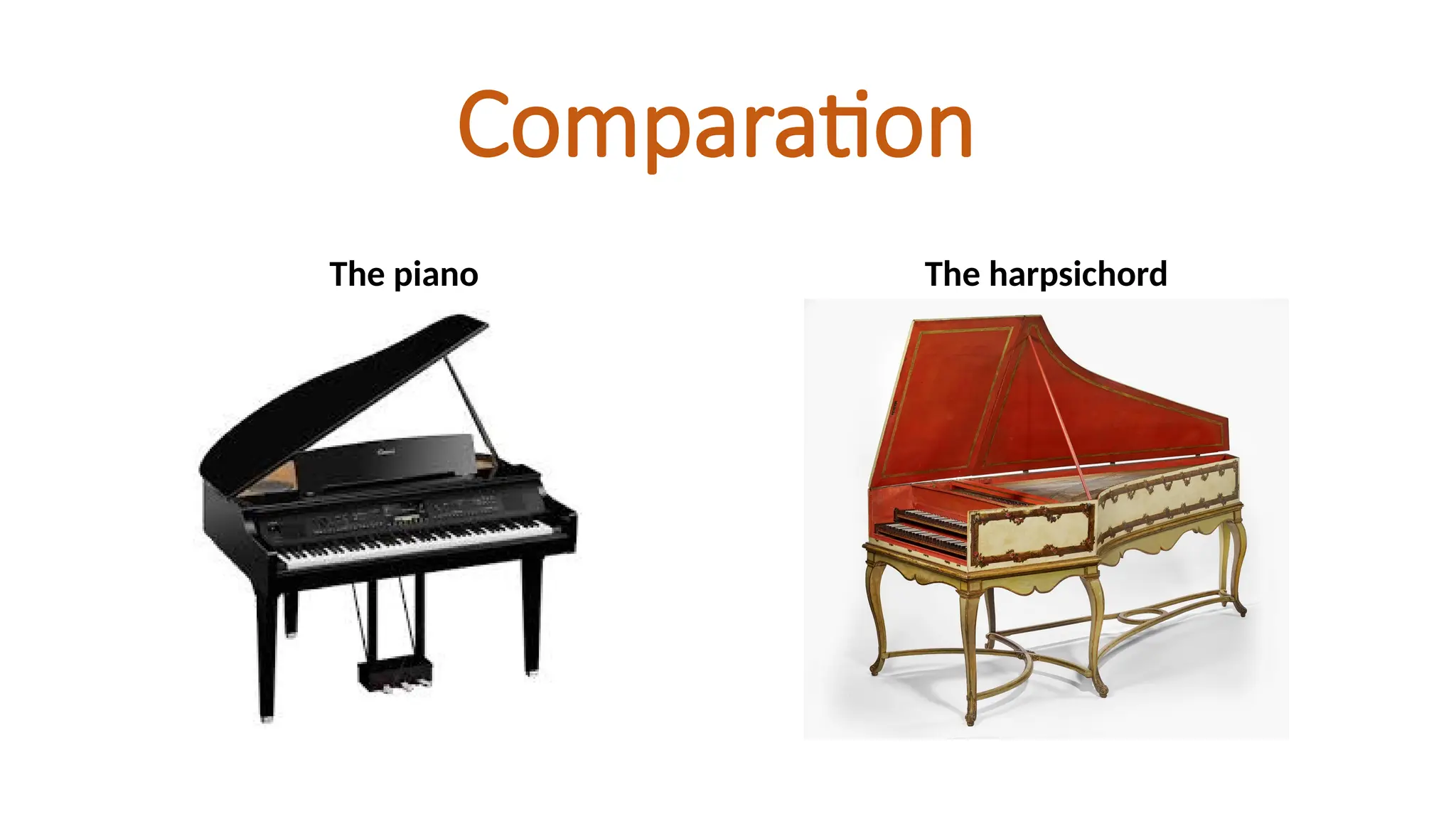 Clavecin instrument (comparation with other instrument) | PPT