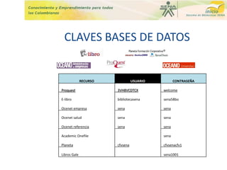 CLAVES BASES DE DATOS 
