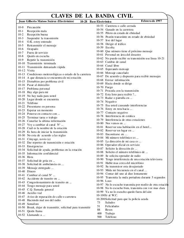 Claves de banda civil