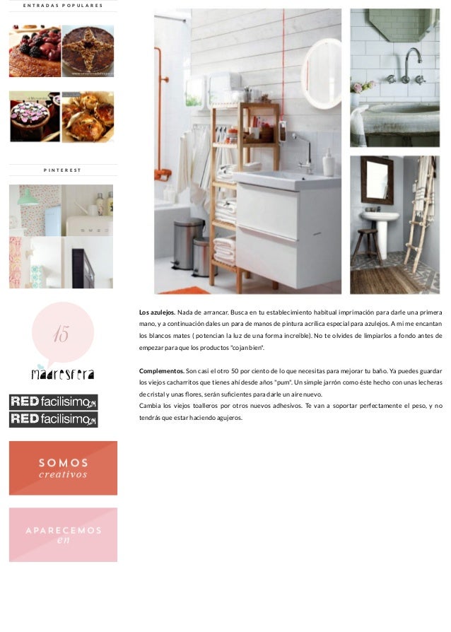 Claves para renovar tu baño sin obras y con escaso presupuesto