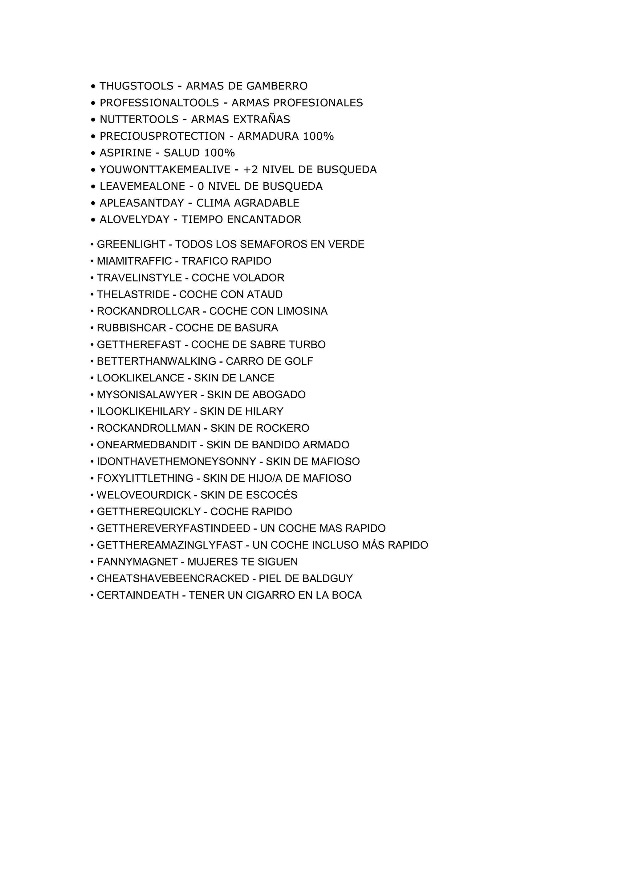 Claves san andreas PDF