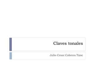 Claves tonales
Julio Cesar Cabrera Tizoc
 