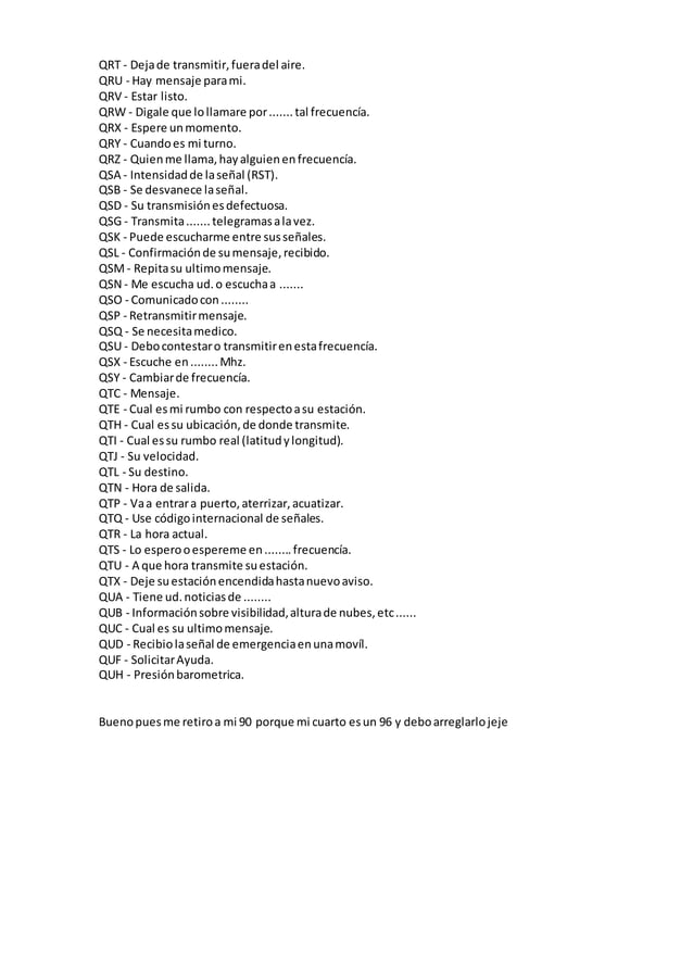 Claves y códigos usados por la policía PDF