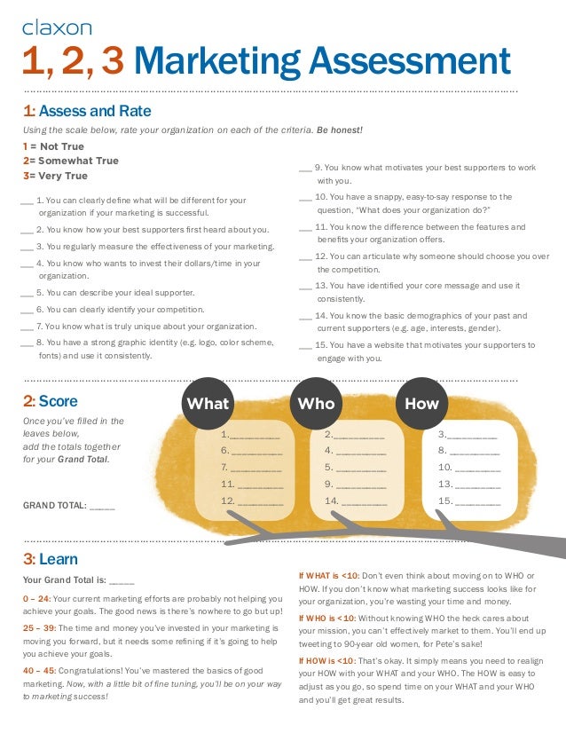Marketing Assessment by Melissa Hill Dees