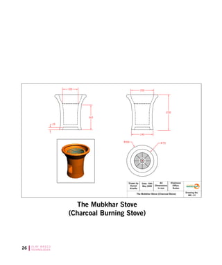 26 C L AY B A S E D
TECHNOLOGIES
The Mubkhar Stove
(Charcoal Burning Stove)
 