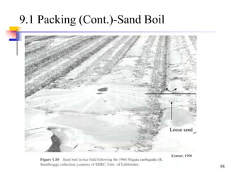 88
9.1 Packing (Cont.)-Sand Boil
Loose sand
Kramer, 1996
 