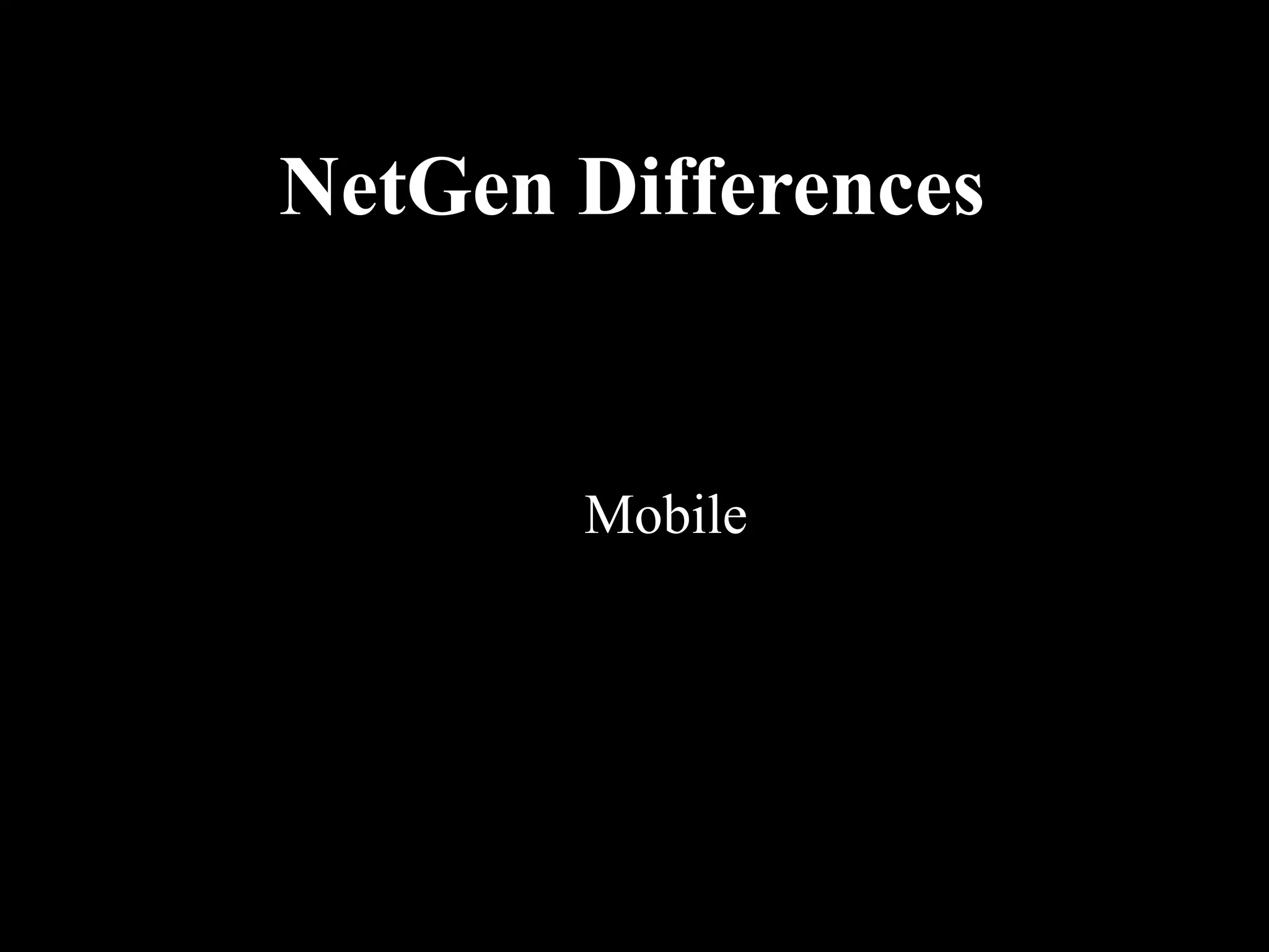 NetGen Differences Mobile 