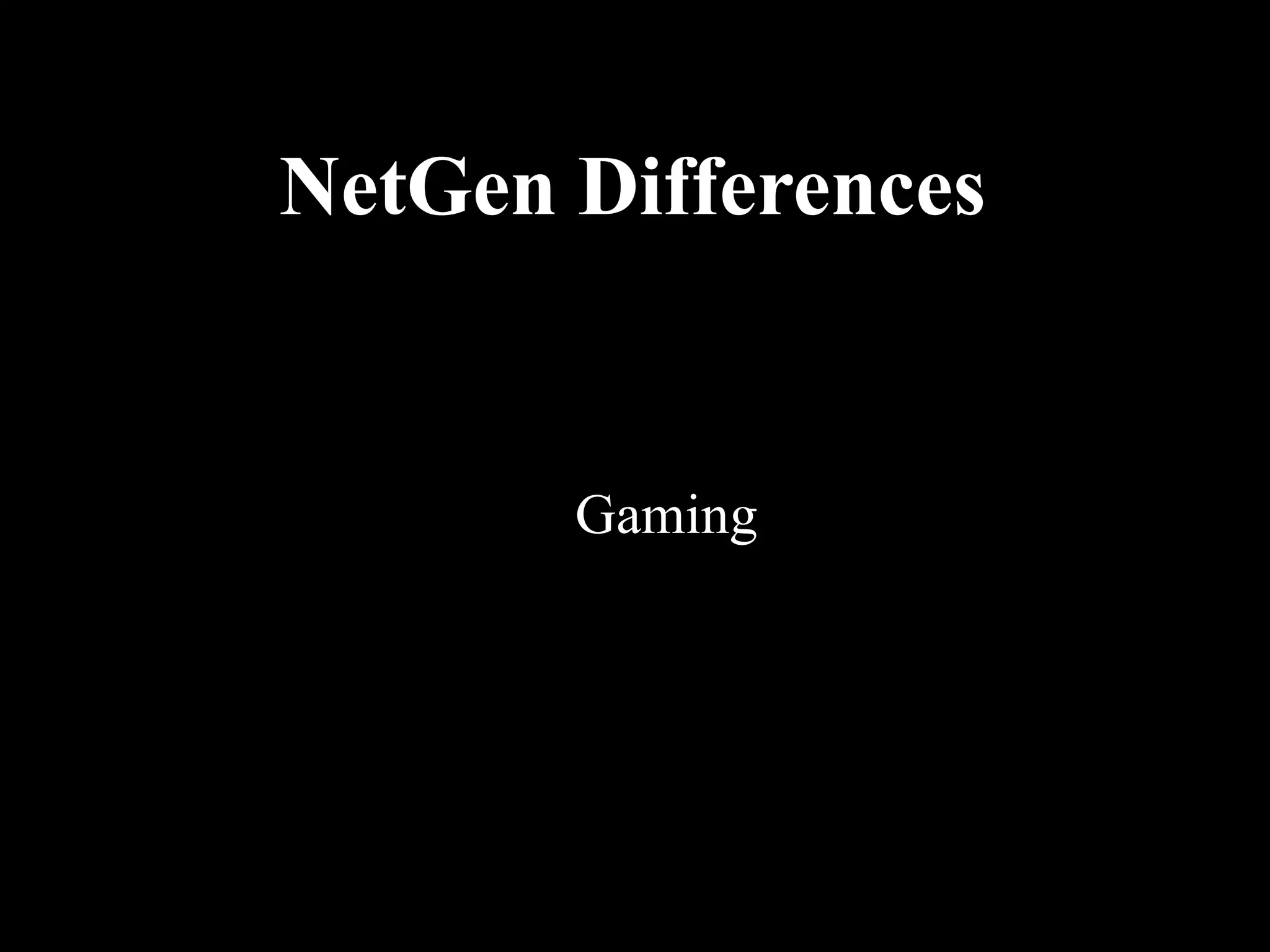 NetGen Differences Gaming 