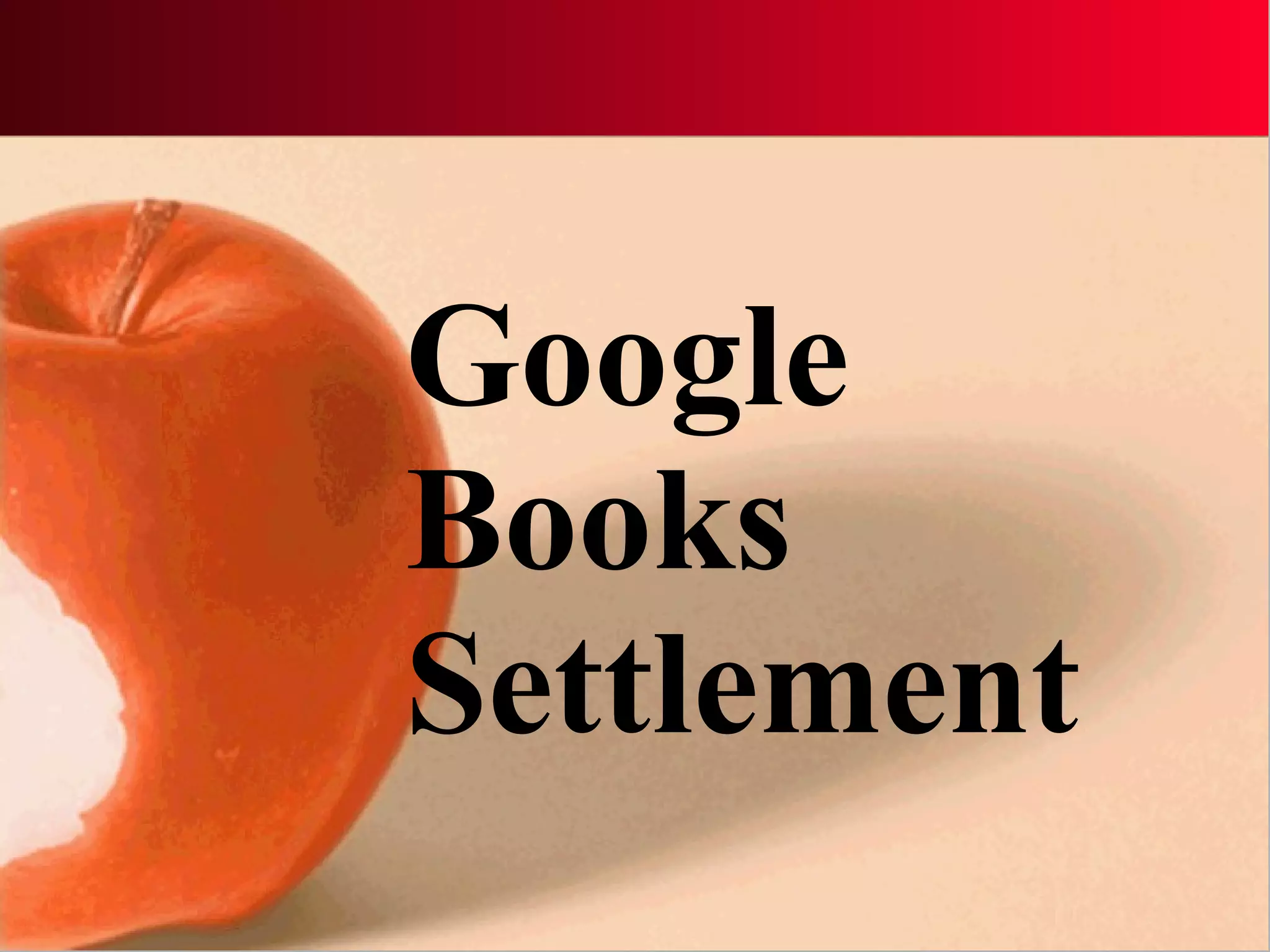 Google Books Settlement 