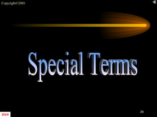 Special Terms 
