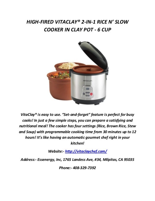 Clay Pot Rice By VitaClay Chef