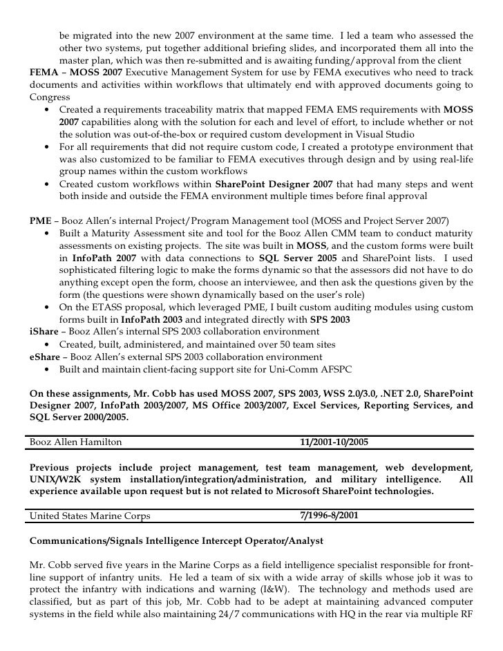 clayton cobb resume sharepoint