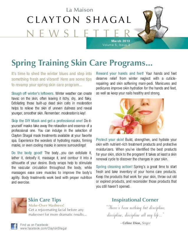 Spring Training Skin Care Programs...