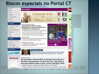 Blocos especiais no Portal CT 