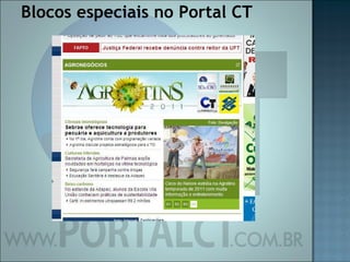 Blocos especiais no Portal CT 