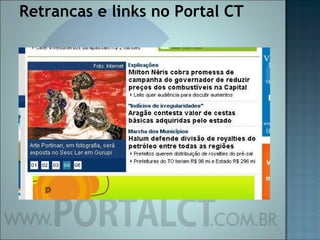 Retrancas e links no Portal CT 