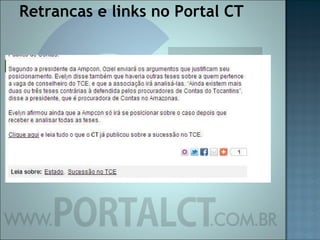 Retrancas e links no Portal CT 