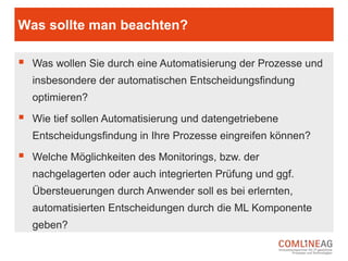 Wie integriere ich ML in meine Anwendung?
Quelle: https://deeplearning4j.org/quickstart
Schön, wenn man eine Greenfield-Implementierung anstrebt.
Was aber, wenn man eine bestehende Anwendung hat?
 
