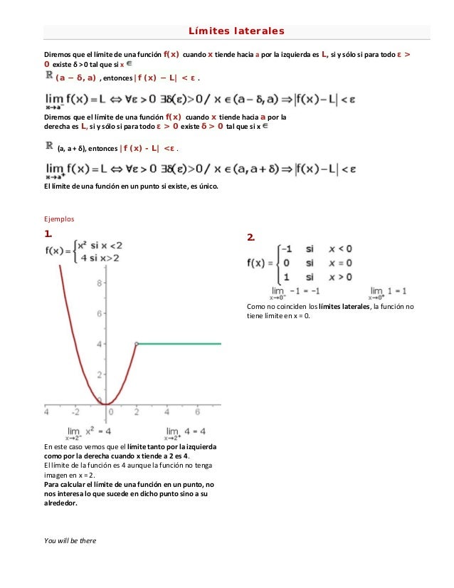 Calculo Limite De Una Funcion