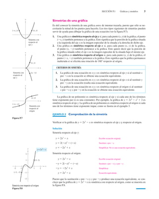 SECCIÓN P.1 Gráficas y modelos 3
Uno de los inconvenientes de la representación mediante el trazado de puntos radica en
qu...