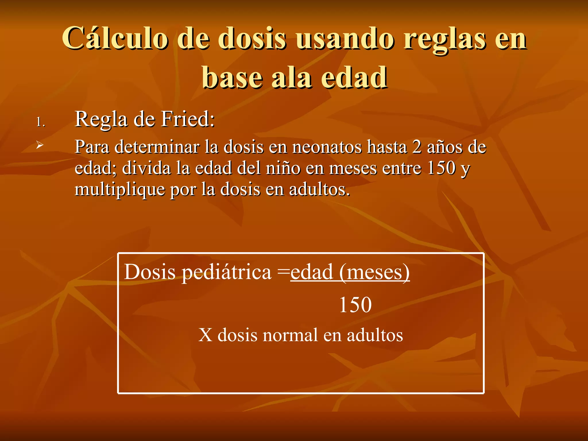 CáLculo De Dosis Pediatricas
