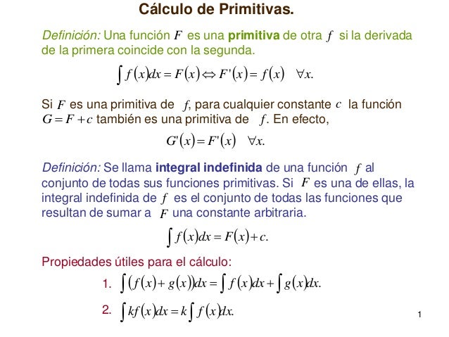 Cálculo de primitivas