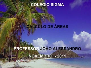 COLÉGIO SIGMA




    CÁLCULO DE ÁREAS




PROFESSOR JOÃO ALESSANDRO
     NOVEMBRO - 2011
 