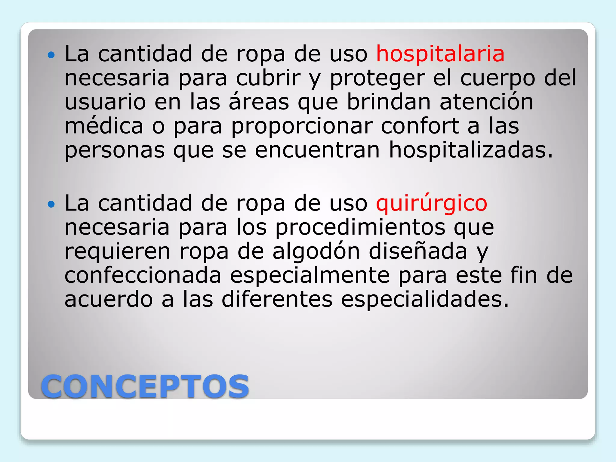 Cálculo de ropa | PPTX