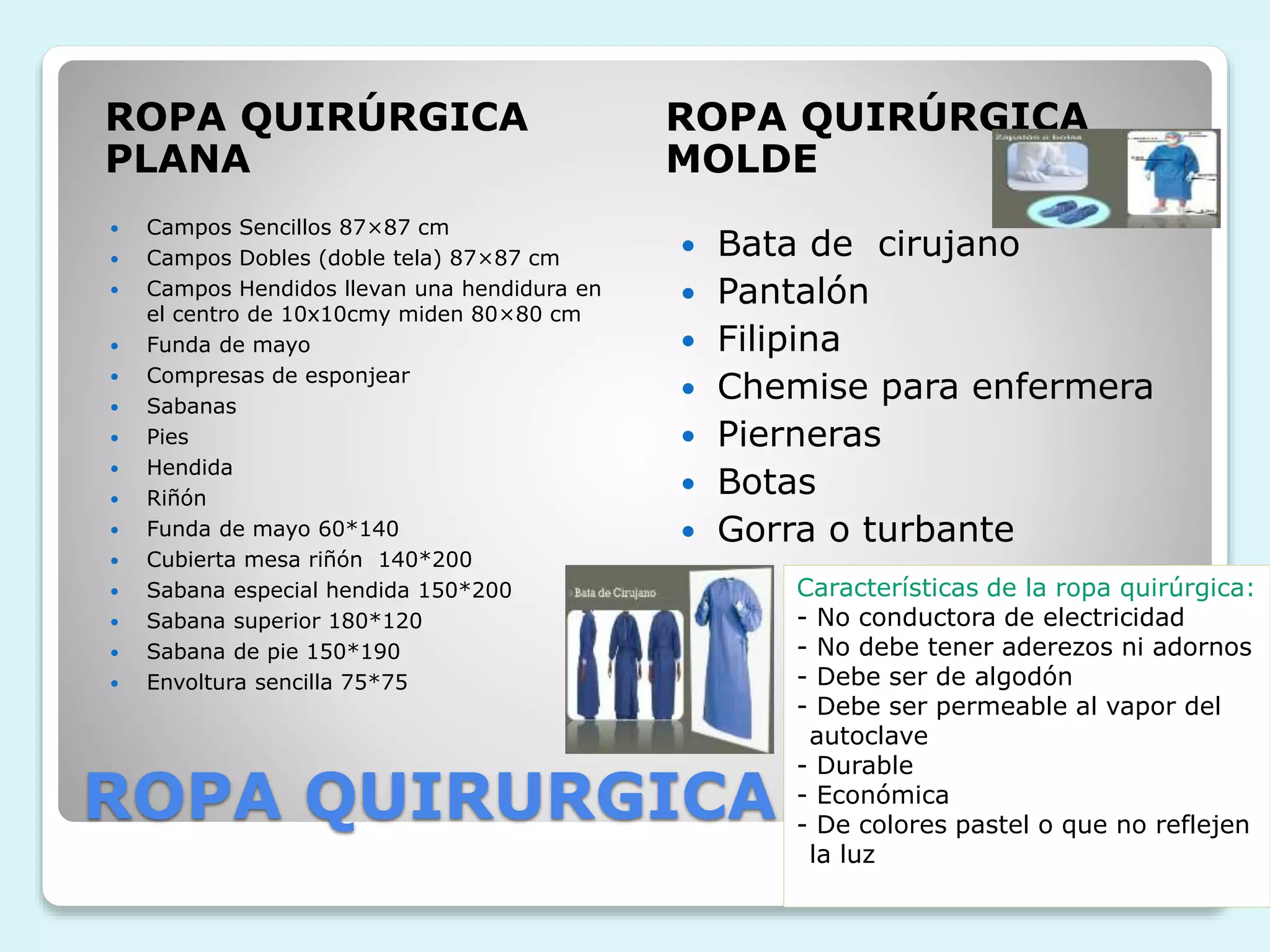 Cálculo de ropa | PPTX