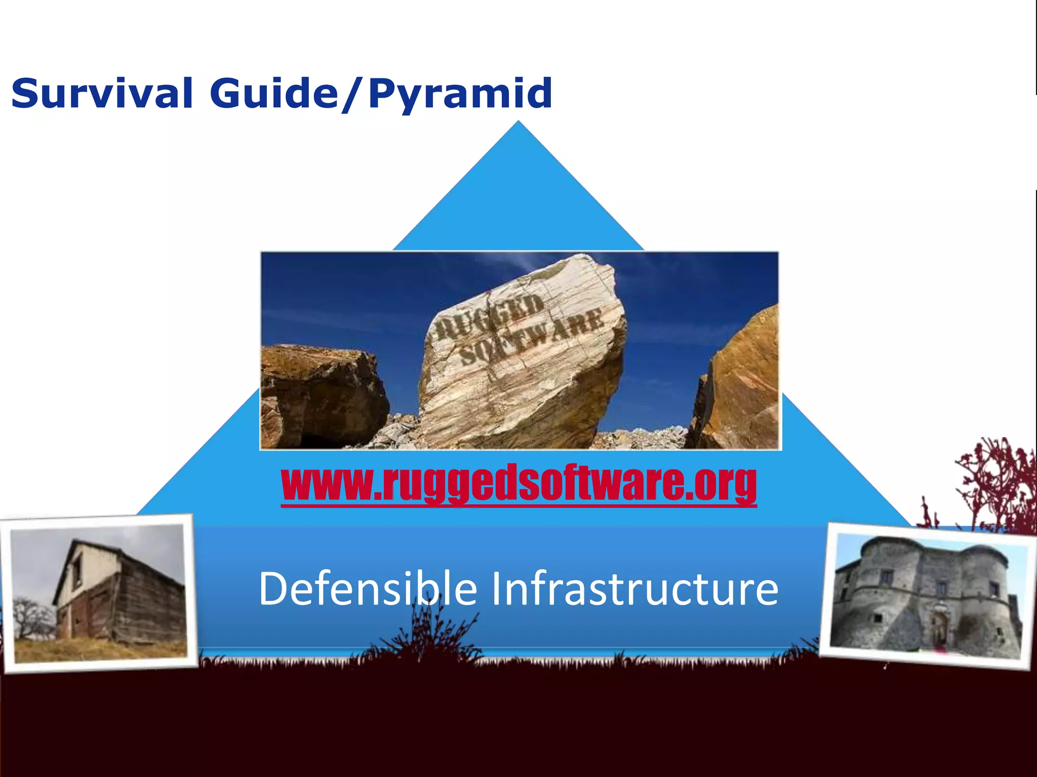 Survival Guide/Pyramid




          www.ruggedsoftware.org

         Defensible Infrastructure
 