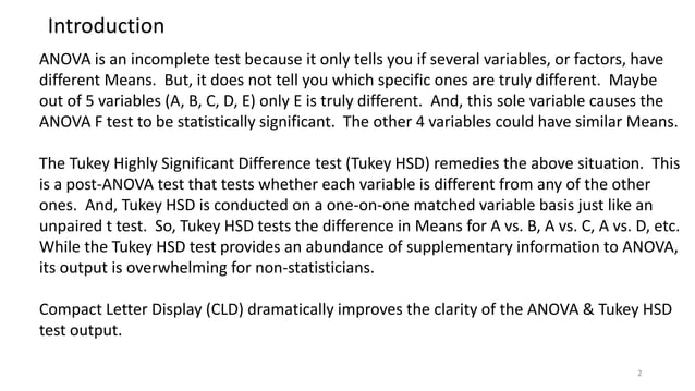 Compact Letter Display (CLD). How it works | PPT