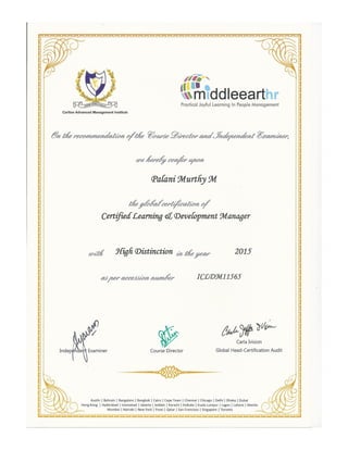 Certified Learning & Development Manager