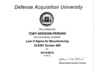 Cle007  Lean 6 Six Sigma For Manufacturing