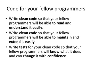 how to write clean, easy to understand sql code | by... Being a better programmer: Writing Clean COBOL | PPTX