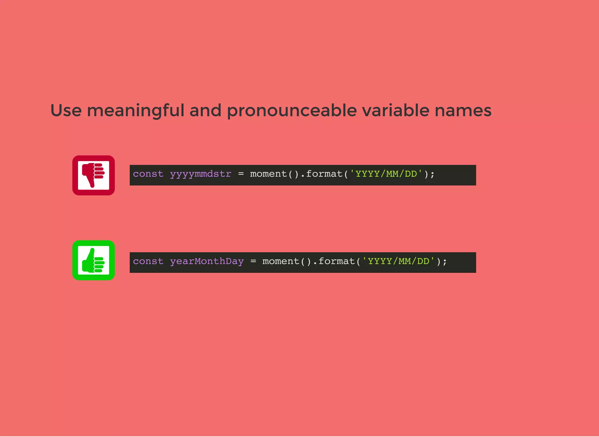 Clean code in JavaScript | PPT