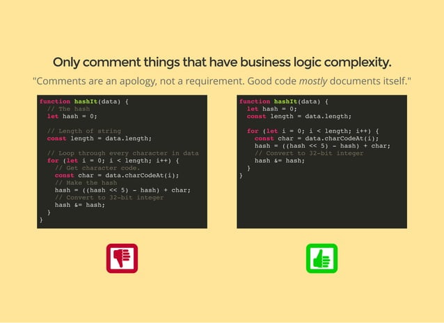 Clean code in JavaScript | PPT