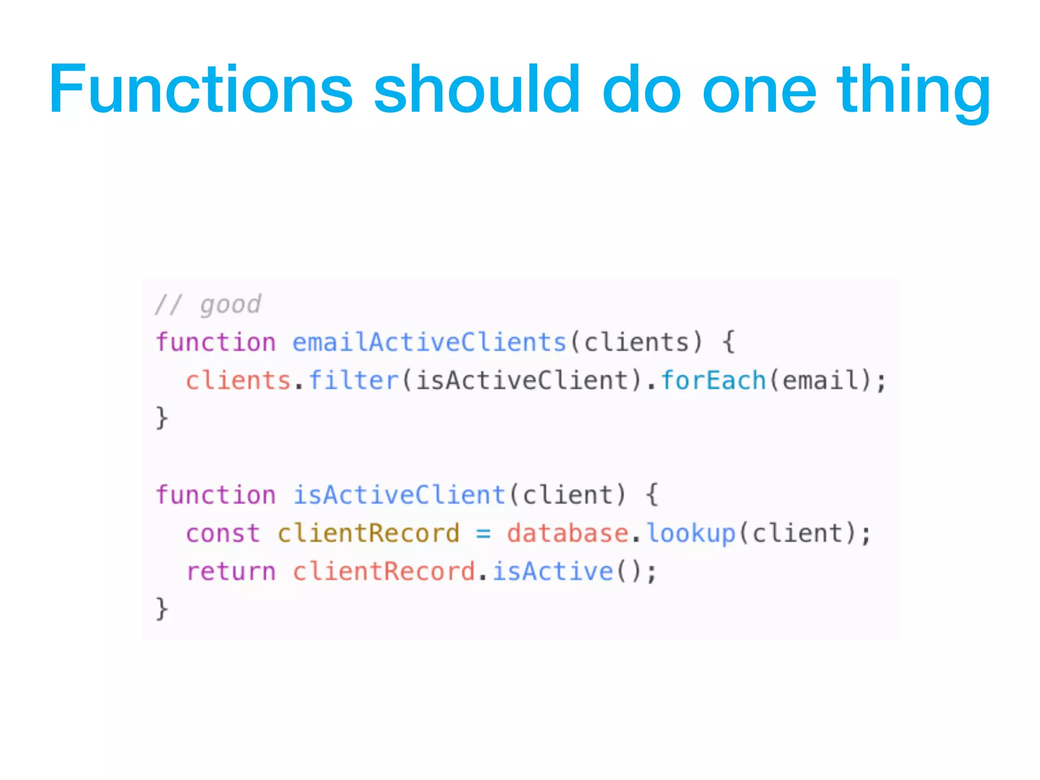 Concepts of Clean Code adapted for JavaScript - Tech'n'Drinks @myposter ...