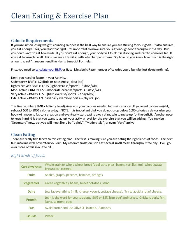 Clean Eating And Exercise Plan From Metabo Pure