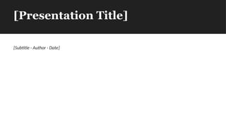 Comprehensive Strategic Presentation Covering Bold Ideas, Evidence, and ...