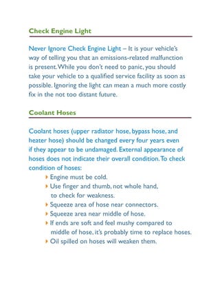 Free Check Engine Light Pdf Clean Air Web - Vehicle Maintenance Guide | PDF