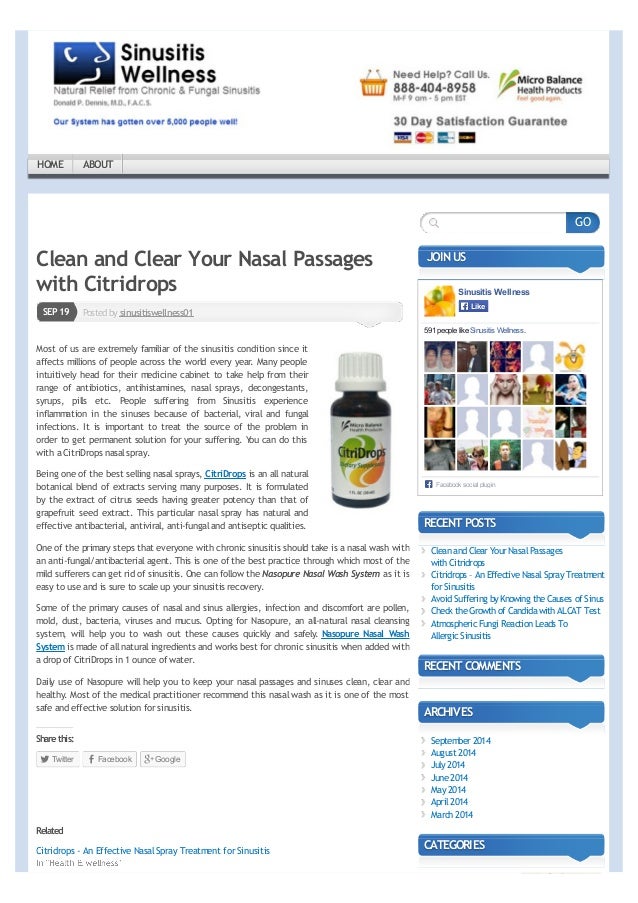 Clean and Clear Your Nasal Passages with Citridrops