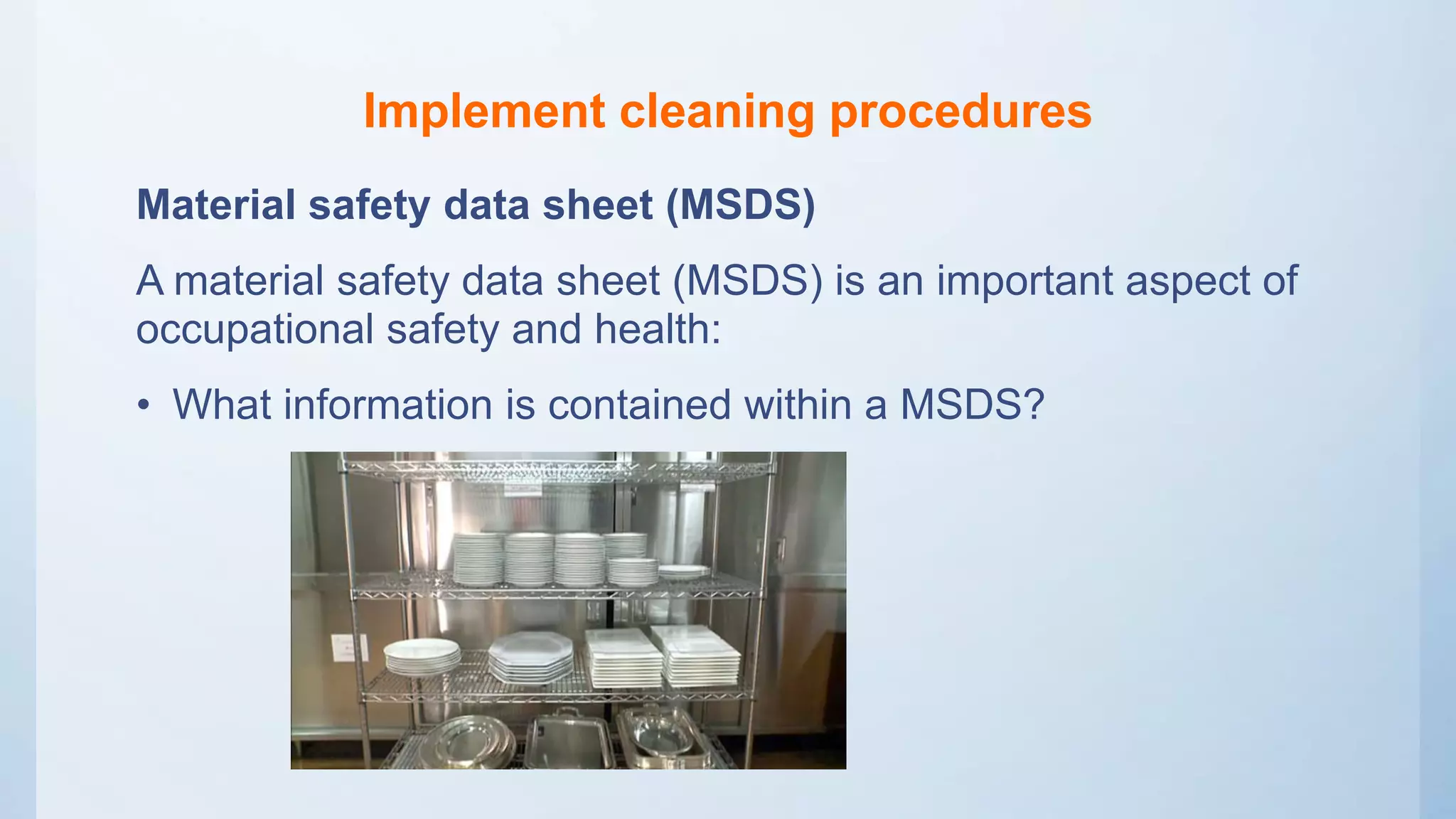 Clean and maintain kitchen equipment and utensils | PPTX