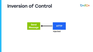 Inversion of Control
Send
Message
HTTP
Injected
 