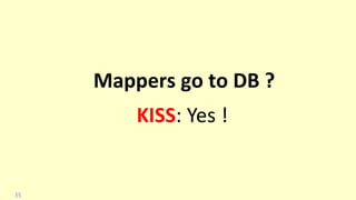 @
VictorRentea.ro
Mappers go to DB ?
KISS: Yes !
35
 
