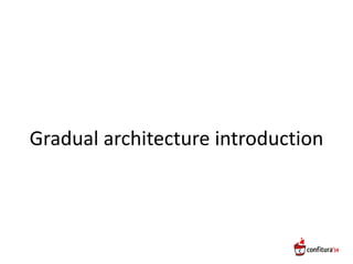 Gradual architecture introduction
 