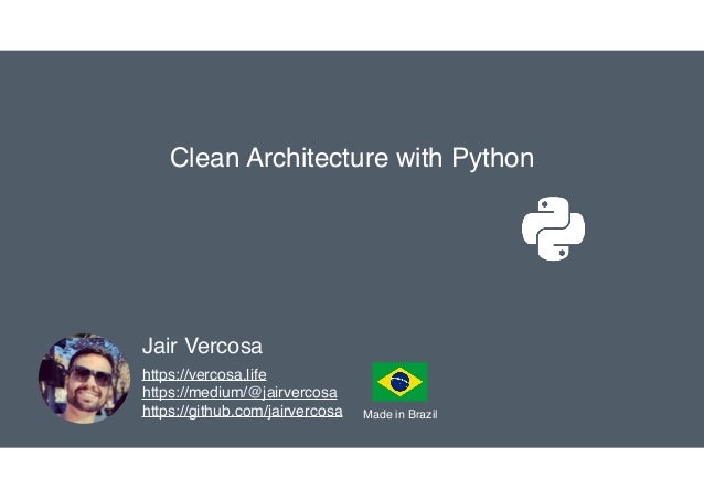 Clean architecture with Python