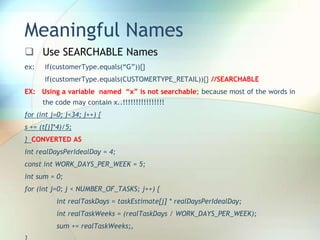 Naming Standards, Clean Code | PPTX
