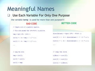 Naming Standards, Clean Code | PPTX