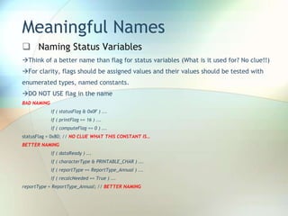 Naming Standards, Clean Code | PPTX